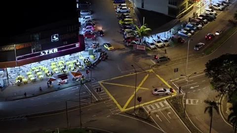 Aerial view of Restoran TKR Stock Footage 332097156