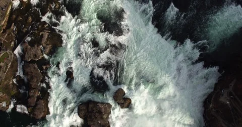 Aerial view of Rheinfall Vidéo 85512859