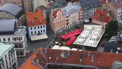 Aerial view of Riga Stock Footage 81000213