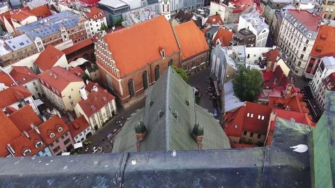 Aerial view of Riga Stock Footage 81011790