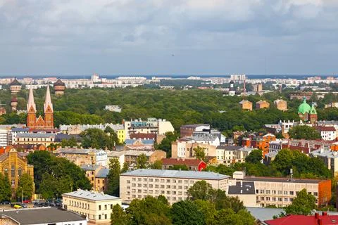 Aerial view of Riga Foto stock