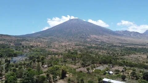 Aerial View Of Rinjani in the morning Stock Footage 265532053