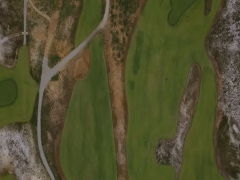 Aerial view of the Rio2016 Golf Course. Rio De Janeiro, Brazil. Shot in 4K. Stock Footage 77742975