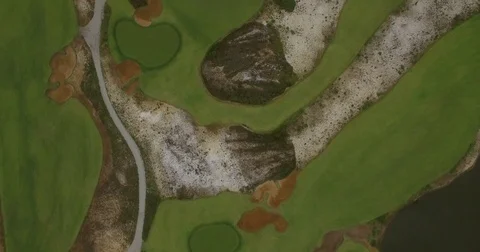 Aerial view of the Rio2016 Golf Course. Rio De Janeiro, Brazil. Shot in 4K. Stock Footage 77743003