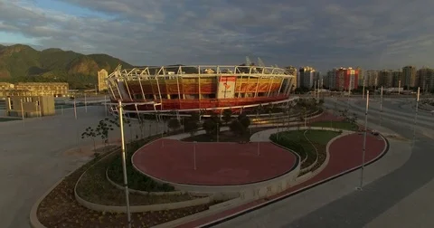 Aerial view of the Rio2016 Tennis Centre. Barra Park in Barra da Tijuca. Rio de Video stock 77828375