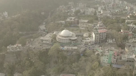 Aerial view on Rishikesh, India, 4k drone, ungraded/flat Video stock 107674103