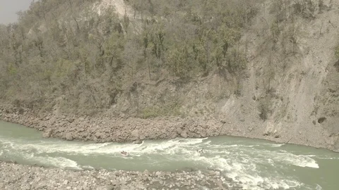 Aerial view on Rishikesh, India, 4k drone, ungraded/flat Stock-Footage 107678665