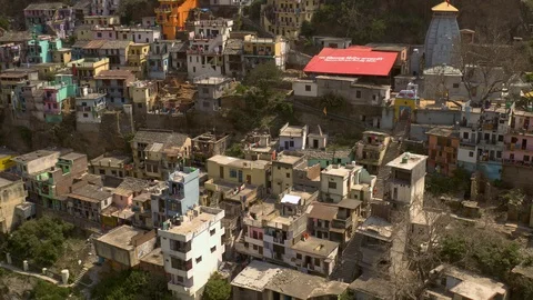 Aerial view on Rishikesh, India, 4k drone footage Stock-Footage 109333031