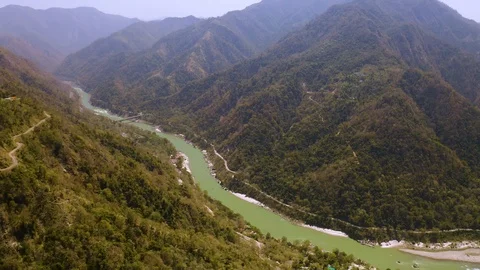 Aerial view on Rishikesh, India, 4k drone footage Stock-Footage 109336001