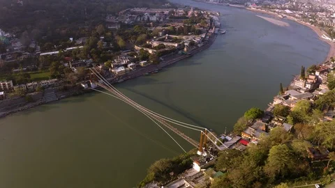 Aerial view on Rishikesh, India, 4k drone footage Stock-Footage 109341074