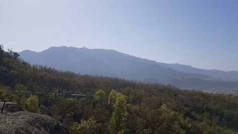 Aerial view of Rishikesh Town Stock-Footage 106743652