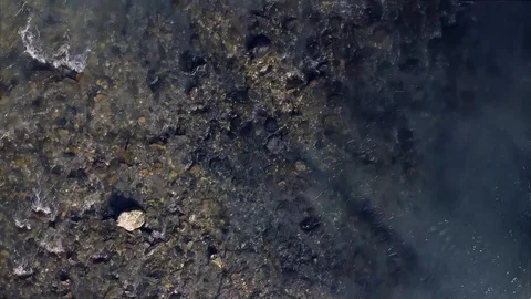 Aerial view of a river in 4k Stock Footage