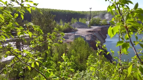 Aerial View of River and Dam Stock Footage 275202380
