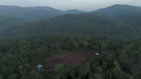Aerial View of River and Forest Landscape Near Pune Maharashtra India Stock Footage 346754588