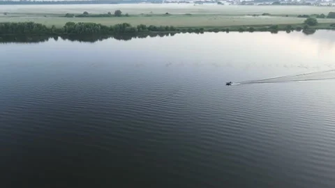Aerial view of the river and landscape Stock Footage 200002322