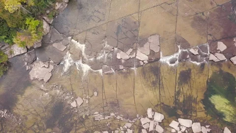 Aerial view of a river bank Stock Footage 134491718