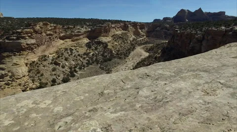 Aerial View of river bed in the desert 스톡 동영상 62732244