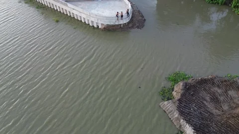 Aerial View of River Construction Project in Gorontalo Video stock 260287593