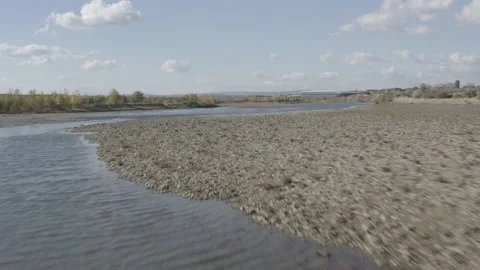 Aerial view river d-log Stock-Footage 219995944