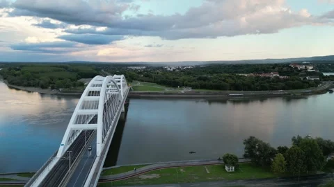 Aerial view of river Danube 動画素材 285315547