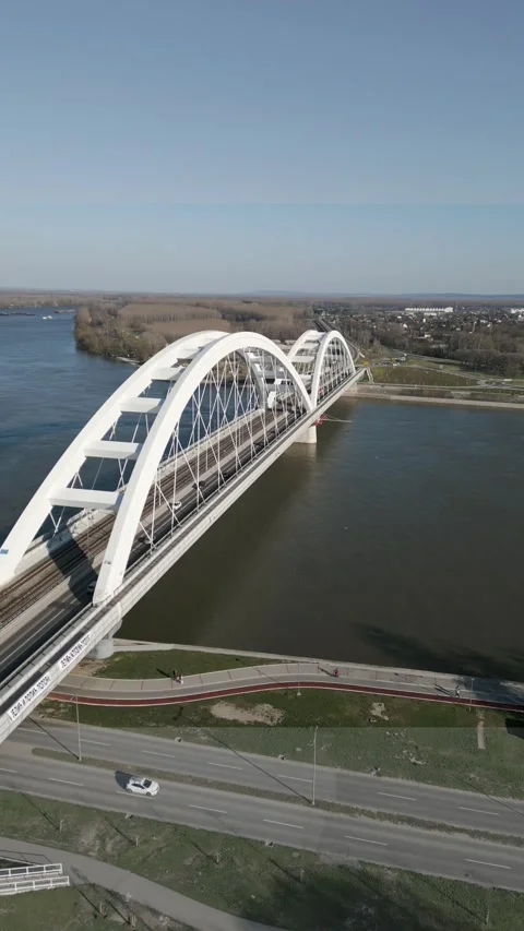 Aerial view of river Danube 動画素材 285315746
