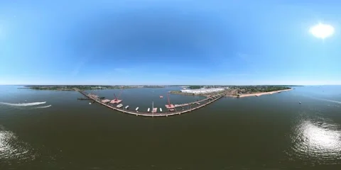 Aerial view of the River Draw Bridge Stock Footage 199333682