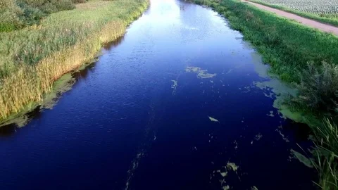 Aerial View Of River Video stock 73067876