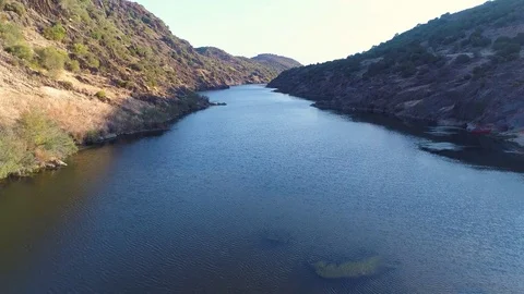 Aerial View of the River Stock Footage 82040273