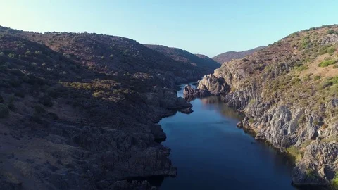 Aerial View of the River Stock Footage 82040980
