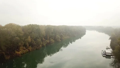 Aerial view of a river Stock Footage 120365745