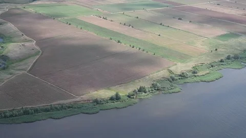 Aerial view of the river Stock Footage 157231501