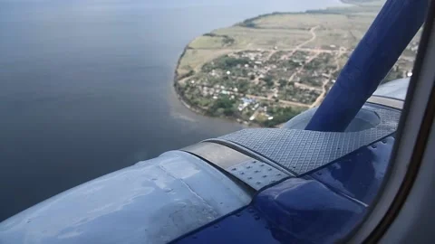Aerial view of the river Stock Footage 157231542