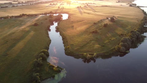Aerial view of the river Stock Footage 170711137