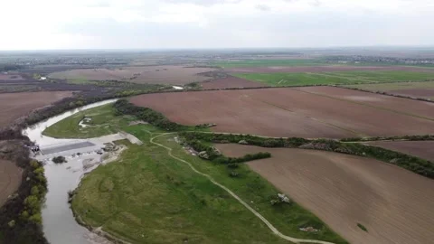 Aerial view river Vídeo Stock 221001789