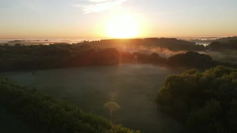 Aerial view of the river landscape Stock Footage 199993375