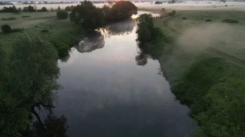 Aerial view of the river landscape Stock Footage 199999822