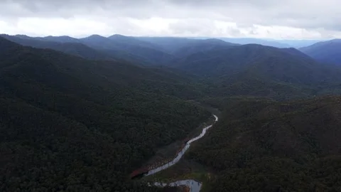 Aerial View Of River, Lush Valley, 6K Stock Footage 335501683