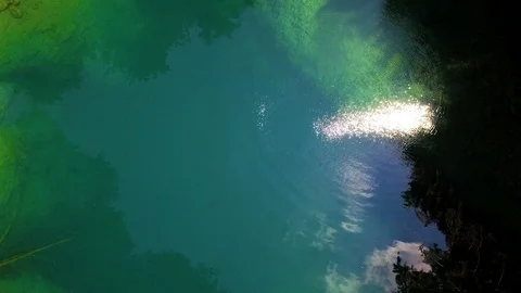 Aerial view of a river source Stockbeeldmateriaal 92420506