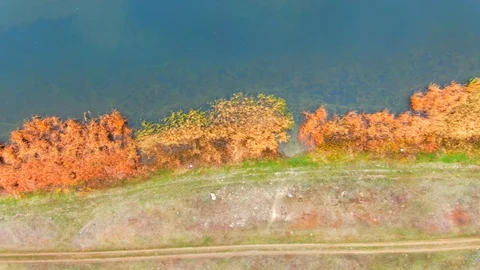 Aerial view of river Southern Bug Stock Footage 121402826