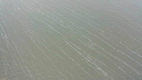Aerial view of river surface. Water texture background. Stock Footage 98994975