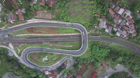 Aerial view of road 3 Stock Footage 291921132