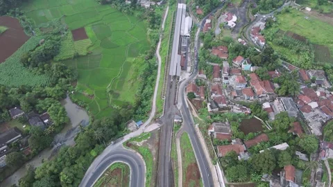 Aerial view of road 4 Stock Footage 291922417