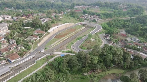 Aerial view of road 5 Stock Footage 291926199