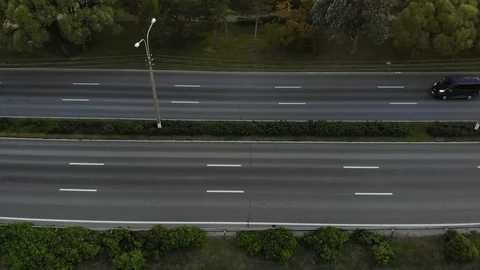 Aerial view of the road in the city 4K Stock Footage 115550341