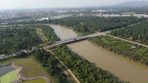 Aerial view the road cross Stock Footage 149205929