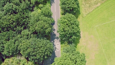 Aerial view of the road Stock Footage 72792004