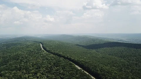 Aerial view of the road Stock Footage 129171627