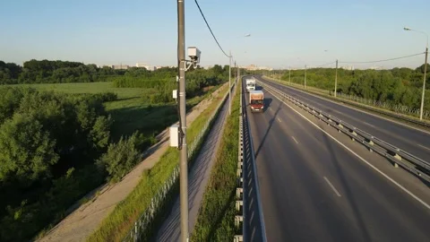 Aerial view of the road Stock Footage 199997611