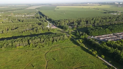 Aerial view of the road landscape Stock Footage 202230855