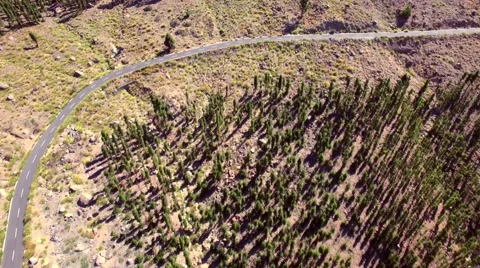 Aerial view of the road in mountains Stock Footage 54509599
